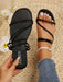 SHEIN Sandalias planas casuales de mujer, transpirables de punta abierta - Quierox - Tienda Online