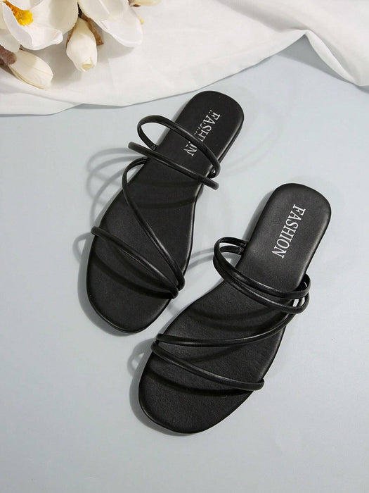 SHEIN Sandalias planas casuales de mujer, transpirables de punta abierta - Quierox - Tienda Online