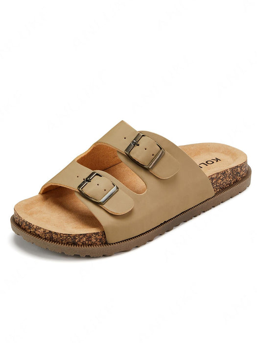 SHEIN Sandalias planas de mujer Hebilla Botón - Quierox - Tienda Online