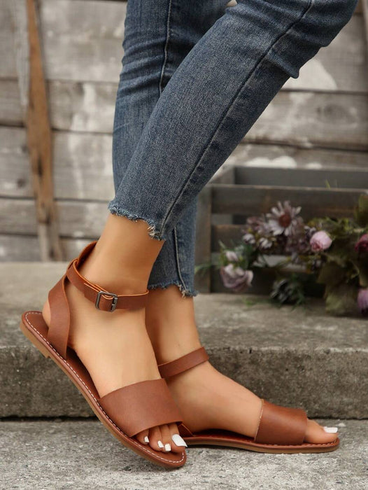 Sandalias Planas Botas Zapateria La Popular Media Caña Botas