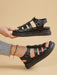 SHEIN Sandalias planas para mujer de verano con suela gruesa, estilo romano, antideslizantes - Quierox - Tienda Online