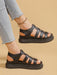 SHEIN Sandalias planas para mujer de verano con suela gruesa, estilo romano, antideslizantes - Quierox - Tienda Online