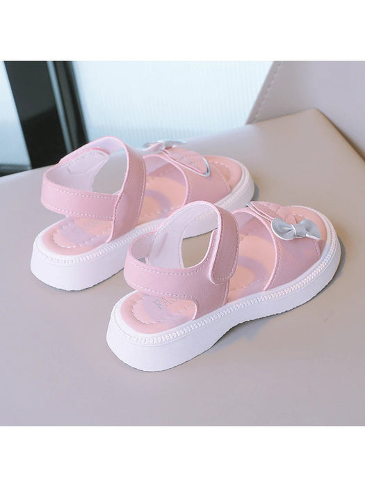 Shein Sandalias planas para niñas, modernas y cómodas, con detalle de lazo y hojas decoradas - Quierox - Tienda Online