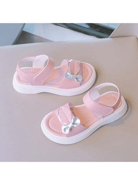 Shein Sandalias planas para niñas, modernas y cómodas, con detalle de lazo y hojas decoradas - Quierox - Tienda Online