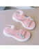 Shein Sandalias planas para niñas, modernas y cómodas, con detalle de lazo y hojas decoradas - Quierox - Tienda Online