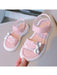 Shein Sandalias planas para niñas, modernas y cómodas, con detalle de lazo y hojas decoradas - Quierox - Tienda Online