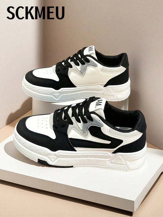 Shein SCKMEU - 1 par de zapatillas informales de moda para mujer, ligeras y vulcanizadas - Quierox - Tienda Online