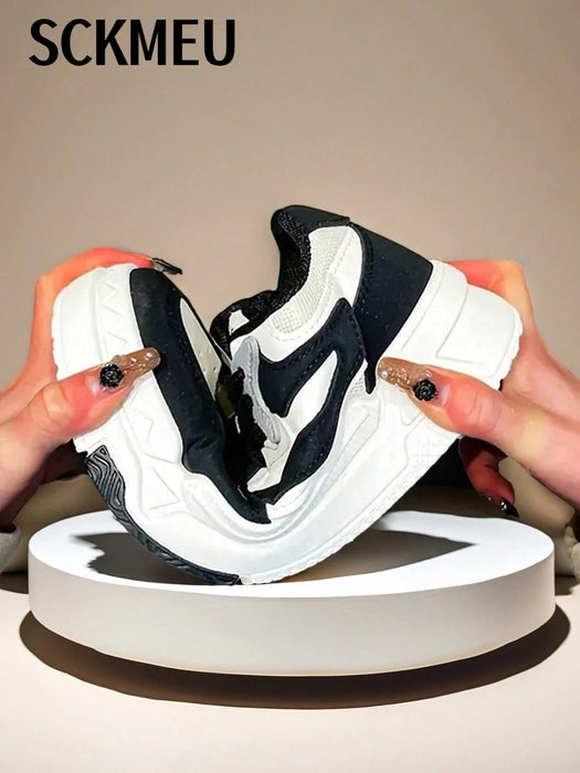 Shein SCKMEU - 1 par de zapatillas informales de moda para mujer, ligeras y vulcanizadas - Quierox - Tienda Online