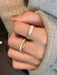 Shein Set de 2 anillos de capa doble de color oro y cruz enchapada - Quierox - Tienda Online