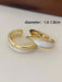 Shein Set de 2 anillos de capa doble de color oro y cruz enchapada - Quierox - Tienda Online