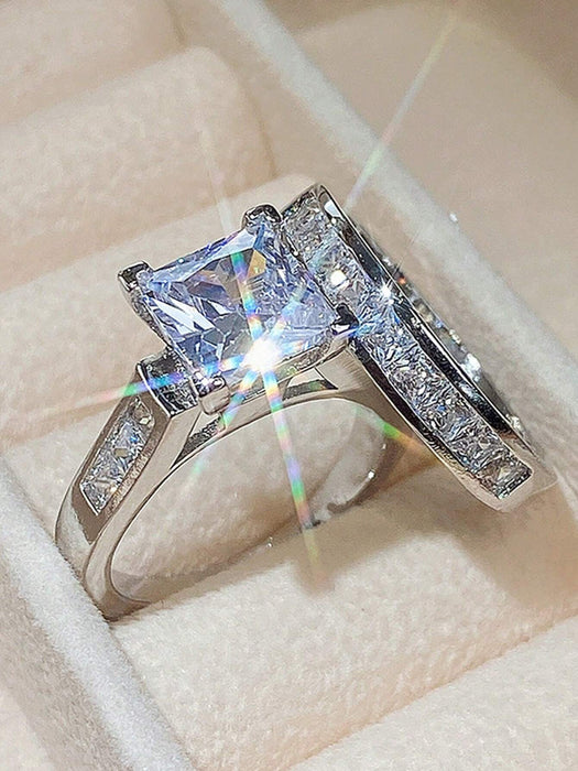 SHEIN Set de 2 anillos de circonita cúbica de moda - Quierox - Tienda Online