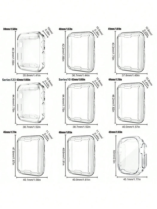 SHEIN Set de 2 fundas protectoras transparentes de TPU de cobertura 38MM - Quierox - Tienda Online