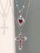 SHEIN Set de 2 piezas: Collar con colgante de corazón y cruz estilo gótico - Quierox - Tienda Online