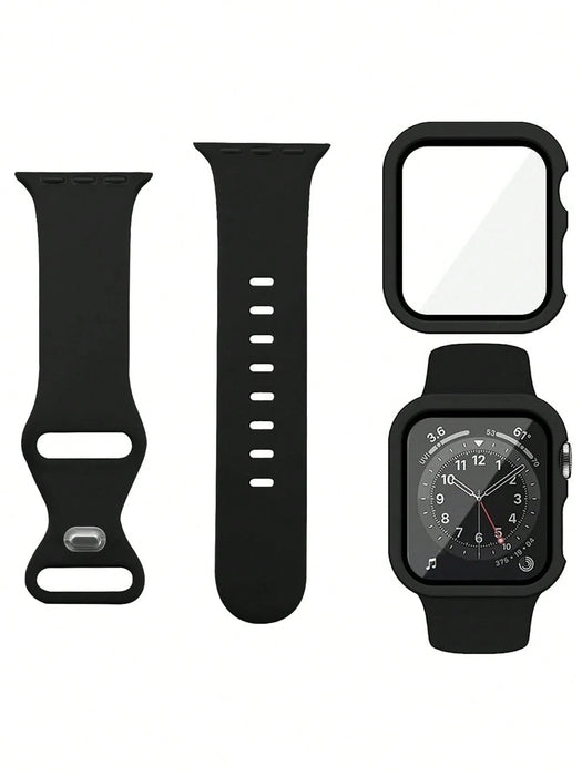 SHEIN Set de 2 piezas: Correa de reloj deportiva de silicona suave y negra de 38MM - Quierox - Tienda Online
