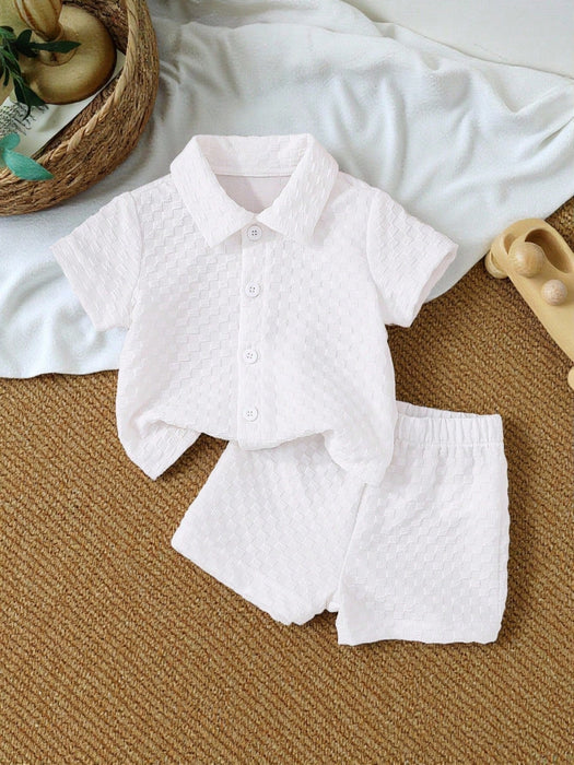 SHEIN Set de 2 piezas de camisa y pantalones cortos casuales - Quierox - Tienda Online