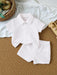 SHEIN Set de 2 piezas de camisa y pantalones cortos casuales - Quierox - Tienda Online