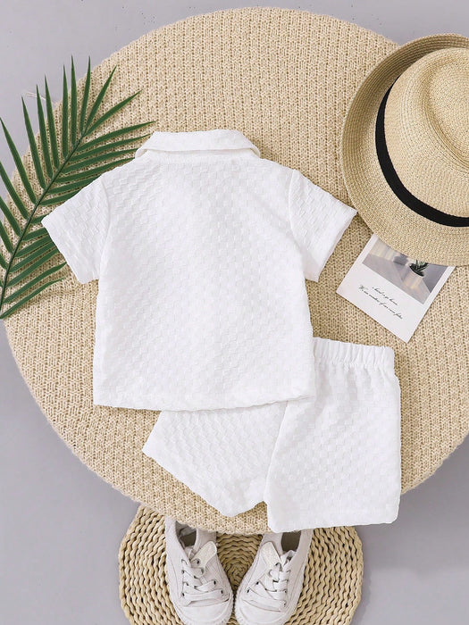 SHEIN Set de 2 piezas de camisa y pantalones cortos casuales - Quierox - Tienda Online