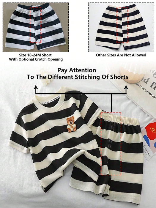 SHEIN Set de 2 piezas de ropa de verano a rayas para niños - Quierox - Tienda Online