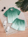 Shein Set de 2 piezas de top de manga corta y shorts con efecto degradado para niño - Quierox - Tienda Online
