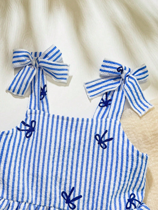 SHEIN Set de 2 piezas de top de tirantes y shorts para niñas - Quierox - Tienda Online