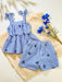 SHEIN Set de 2 piezas de top de tirantes y shorts para niñas - Quierox - Tienda Online