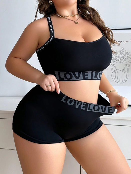 SHEIN Set de 2 sujetadores deportivos sin costuras con estampado de letras - Quierox - Tienda Online