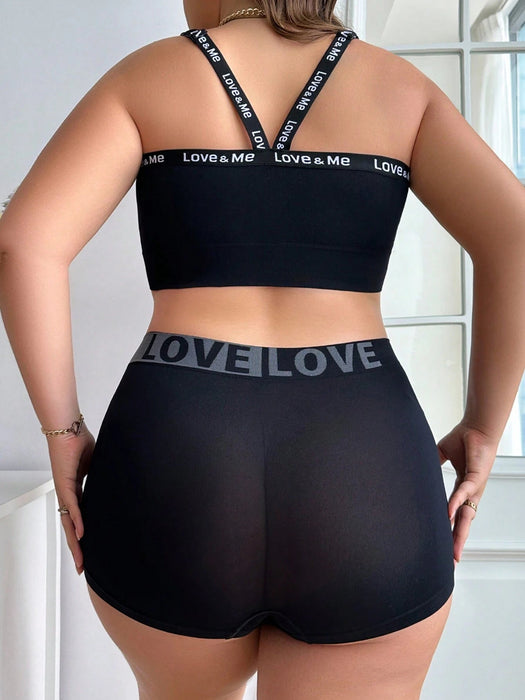 SHEIN Set de 2 sujetadores deportivos sin costuras con estampado de letras - Quierox - Tienda Online
