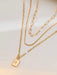 SHEIN Set de 3 piezas de joyería con tono dorado que incluye collar con colgante - Quierox - Tienda Online
