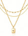 SHEIN Set de 3 piezas de joyería con tono dorado que incluye collar con colgante - Quierox - Tienda Online