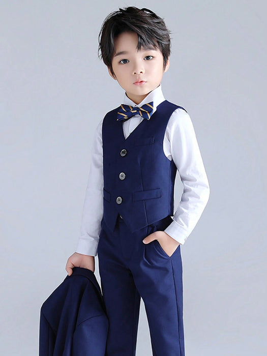 SHEIN Set de 3 piezas de traje de alta gama de unicolor para niños pequeños - Quierox - Tienda Online