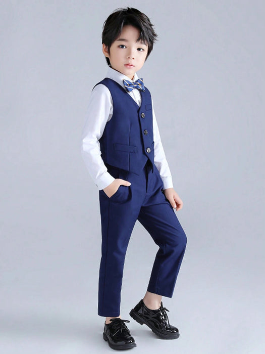 SHEIN Set de 3 piezas de traje de alta gama de unicolor para niños pequeños - Quierox - Tienda Online