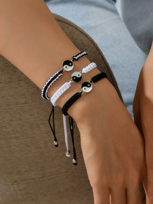 SHEIN Set de 3 pulseras tejidas de moda y versátiles para mujer - Quierox - Tienda Online