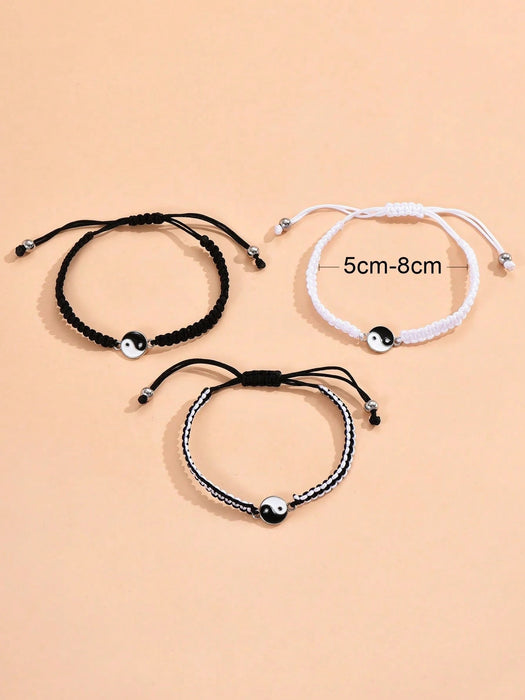 SHEIN Set de 3 pulseras tejidas de moda y versátiles para mujer - Quierox - Tienda Online