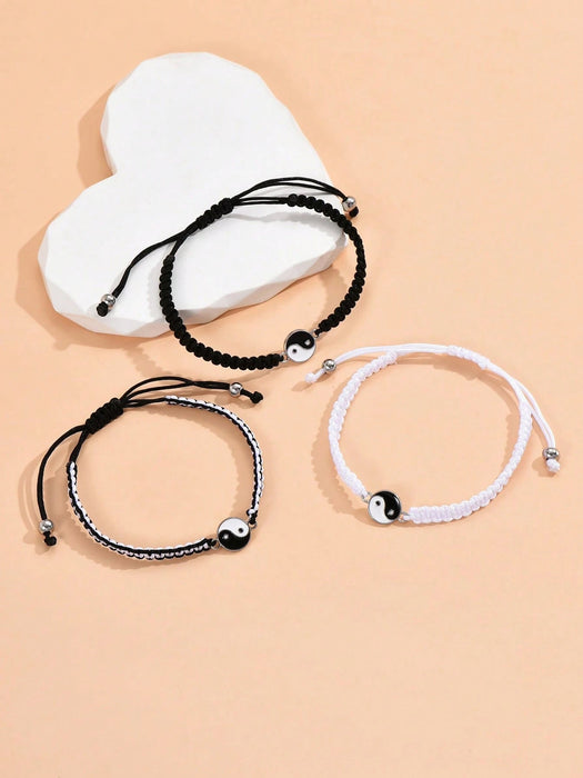 SHEIN Set de 3 pulseras tejidas de moda y versátiles para mujer - Quierox - Tienda Online
