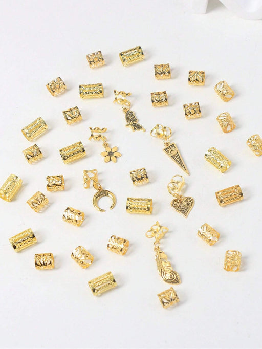 SHEIN Set de 36 piezas de rastas doradas mixtas, pinzas para el cabello - Quierox - Tienda Online