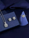 SHEIN Set de 4 piezas compuesto por aretes, collar y anillo - Quierox - Tienda Online