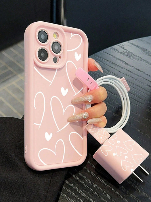 SHEIN Set de 5 fundas de teléfono rosa, compatibles con iPhone XR - Quierox - Tienda Online