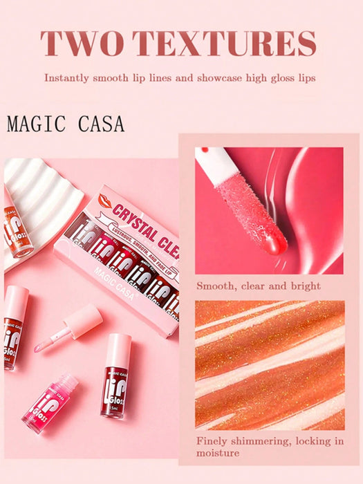 Shein Set de 6 colores de aceite de labios y brillo labial, tinte labial hidratante - Quierox - Tienda Online