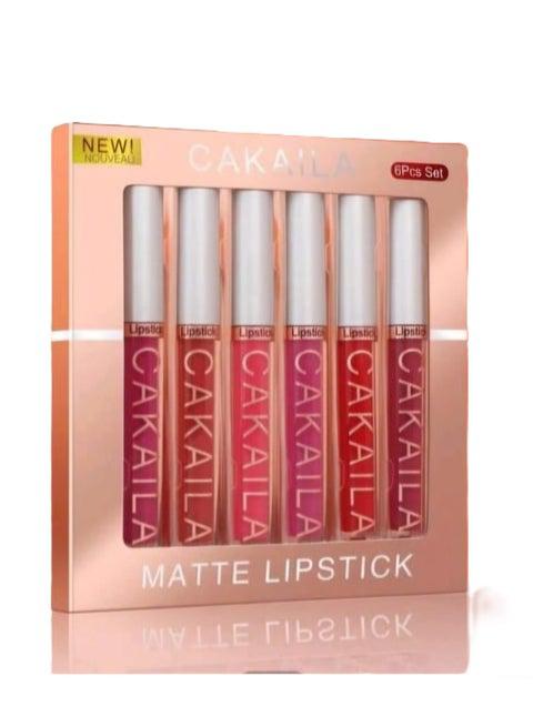 SHEIN Set de 6 labiales líquidos resistentes al agua y de larga duración CAKAILA - Quierox - Tienda Online