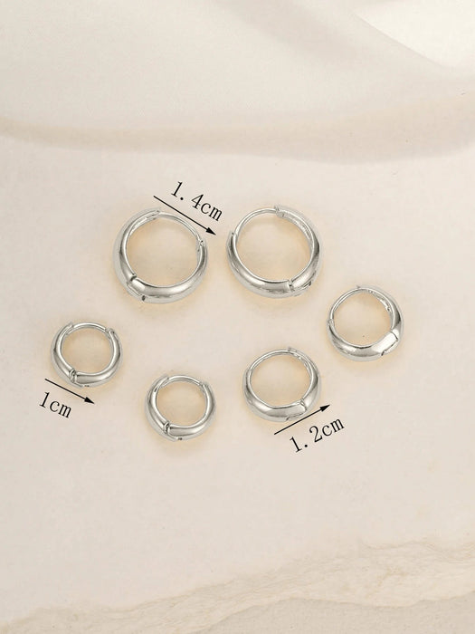 SHEIN Set de 6 piezas de pendientes minimalistas y de moda - Quierox - Tienda Online