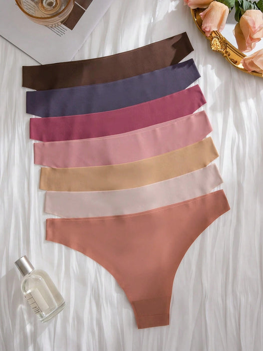 SHEIN Set de 7 bragas sin costuras invisibles y sexys para mujeres - Quierox - Tienda Online