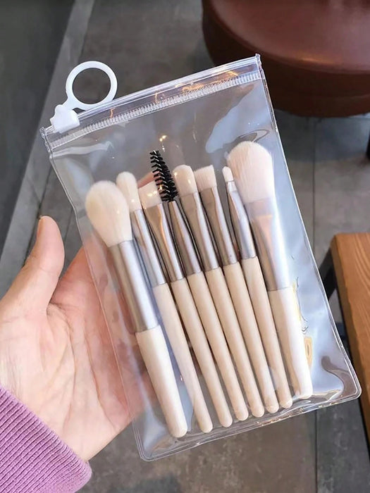 SHEIN Set de 8 piezas de Brochas de Maquillaje Portátiles - Quierox - Tienda Online
