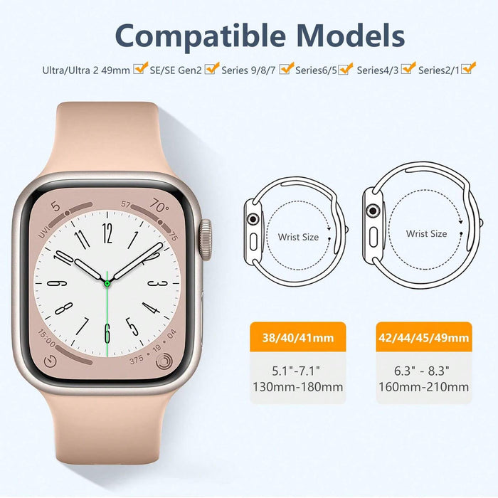 Shein Set de 8 piezas de correas de reloj deportivas tallas de 38mm, 40mm, 41mm - Quierox - Tienda Online