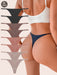 SHEIN Set de 8 tangas sin costuras de unicolor y talle bajo, bragas sexys para mujeres - Quierox - Tienda Online
