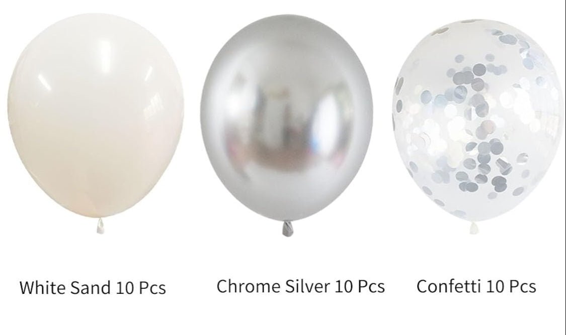 SHEIN Set de globos de látex champan y plateado para decoración de fiesta - Quierox - Tienda Online