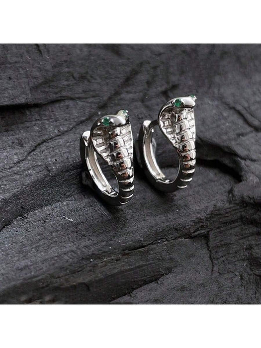 Shein set de pendientes de aro de serpiente de circonita - Quierox - Tienda Online