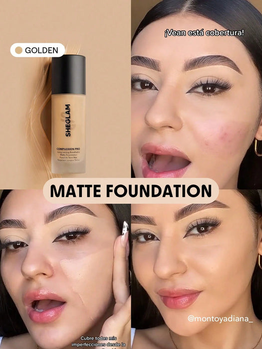 SHEIN SHEGLAM Base De Maquillaje Mate Duradera Y Transpirable - Quierox - Tienda Online