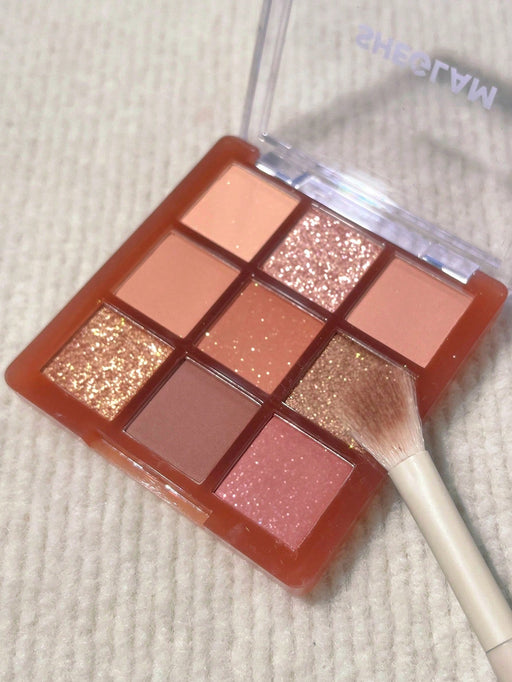 SHEIN SHEGLAM Cinnamon Spice Paleta de sombras de ojos de 9 colores Brillos - Quierox - Tienda Online