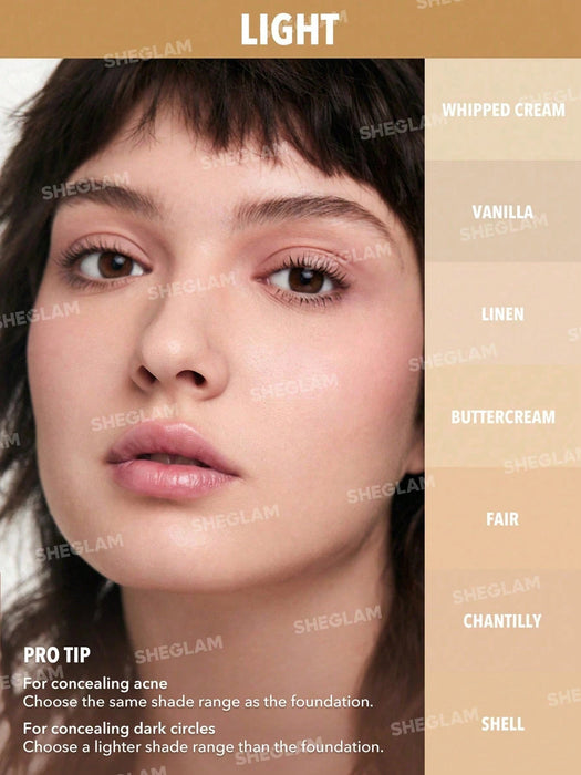 SHEIN SHEGLAM Corrector De Cobertura Total Like Magic De 12 Horas Mate Claro - Quierox - Tienda Online
