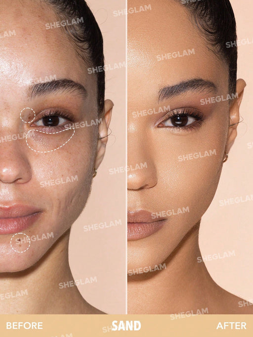 SHEIN SHEGLAM Corrector LíQuido Mate Like Magic De Cobertura Total De 12 Horas, Color Arena - Quierox - Tienda Online